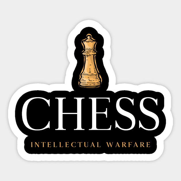 Chess, Intellectual Warfare Chess Sticker by ThreadSupreme